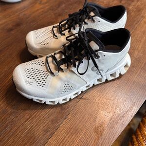 On Cloud Running Women's White and Black Sneakers